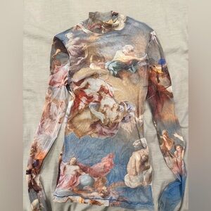 Balmain mesh print top